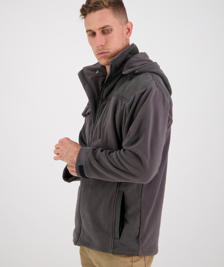 Men Swanndri NZ Fleece Tops | Men'S Low Rock Technical Fleece Hoodie