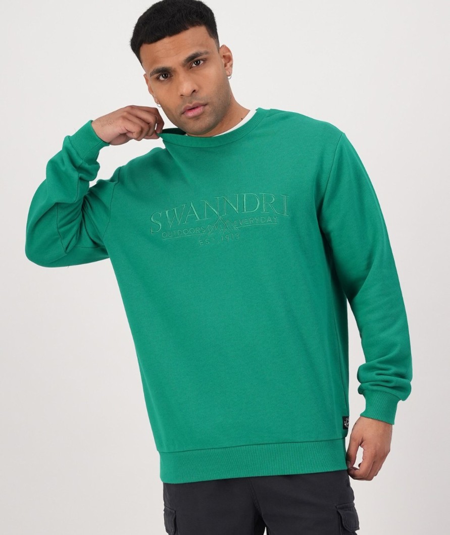 Men Swanndri NZ Fleece Tops | Men'S Mulford Fleece Crew