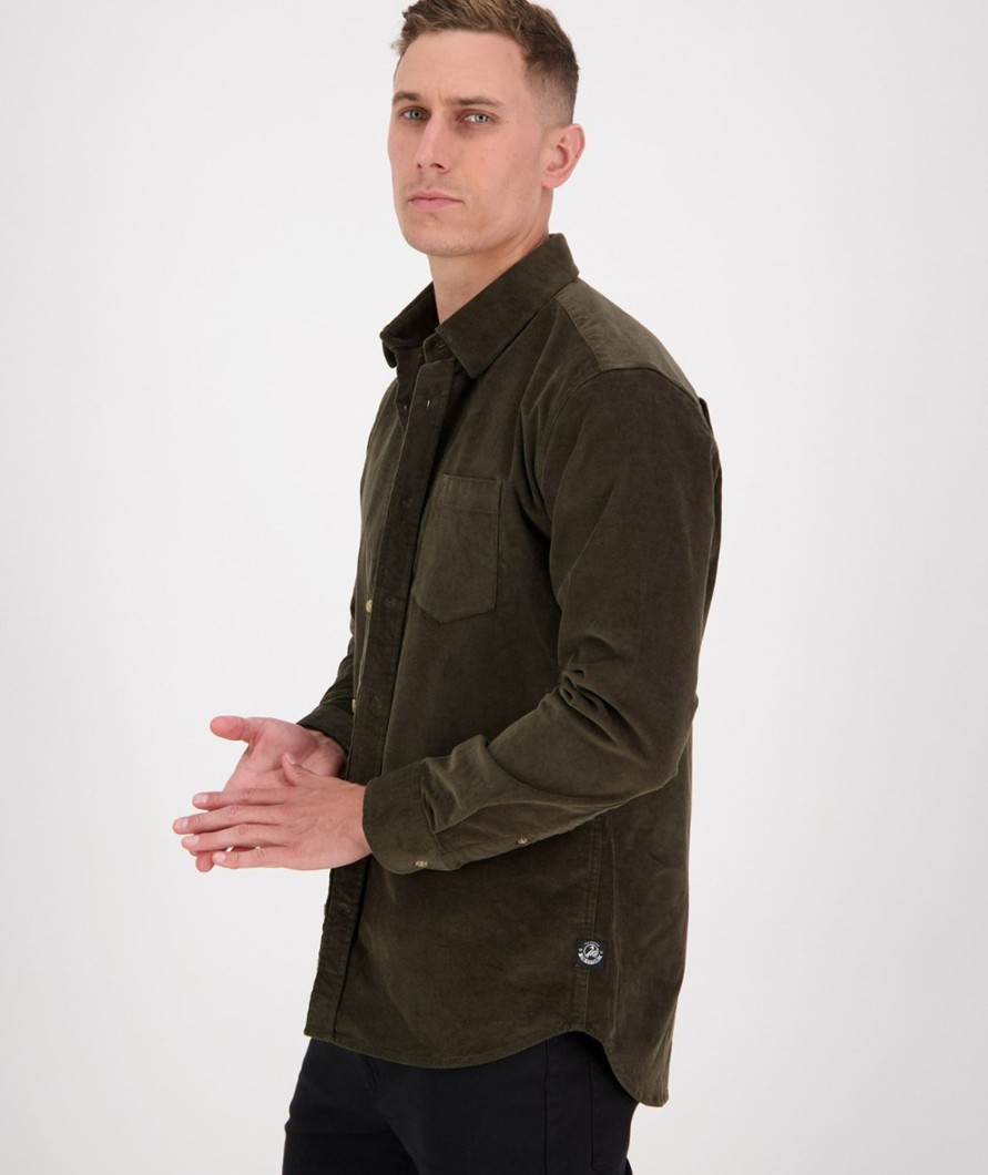 Men Swanndri NZ Long Sleeve Shirts | Men'S Ranfurly Corduroy Long Sleeve Shirt