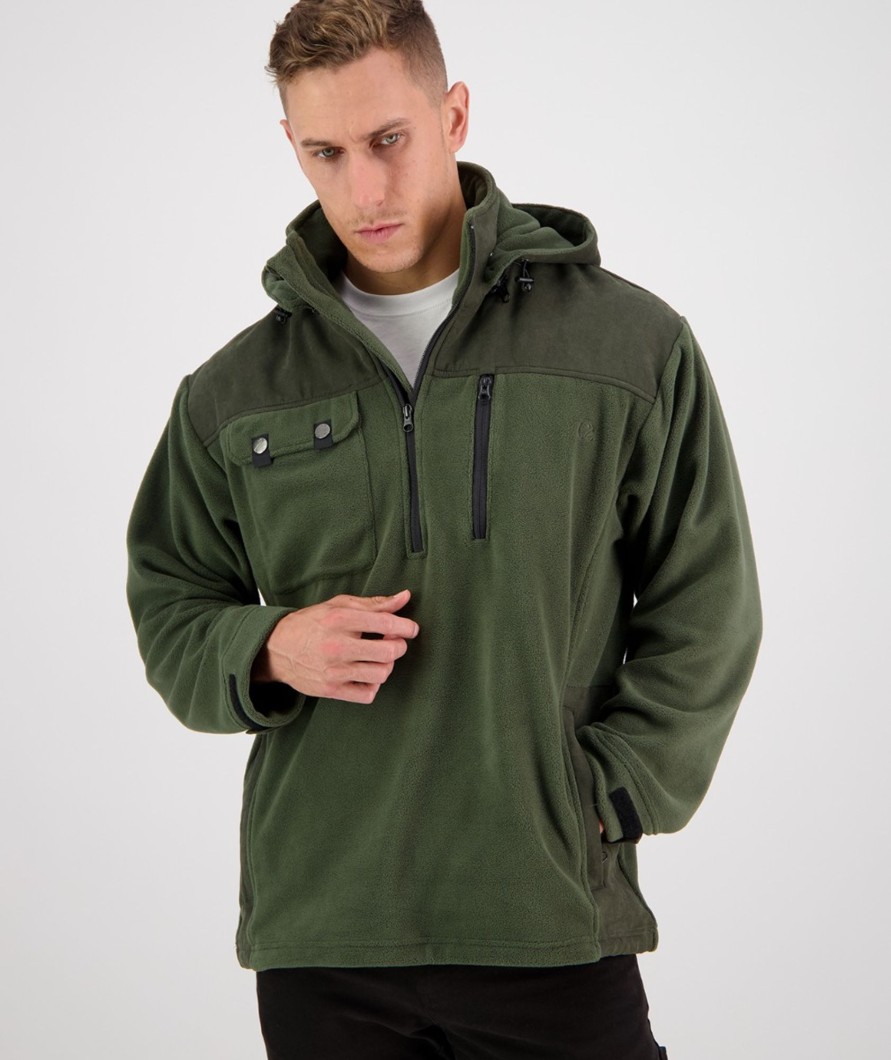 Men Swanndri NZ Fleece Tops | Men'S High Rock Technical Fleece Hoodie