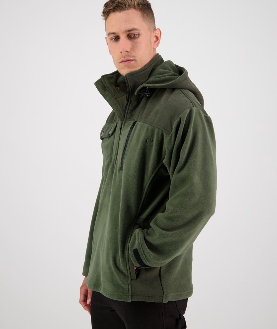 Men Swanndri NZ Fleece Tops | Men'S High Rock Technical Fleece Hoodie