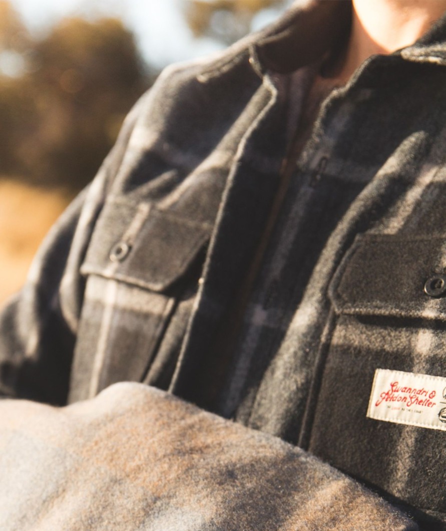 Accessories Swanndri NZ | Feldon Shelter & Swanndri End Of Roll Mens Wool Shacket