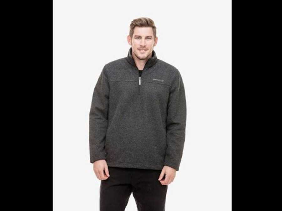 Men Swanndri NZ Knitwear & Jumpers | Men'S Weka Technical Fleece Pullover With Bonded Wool Lining