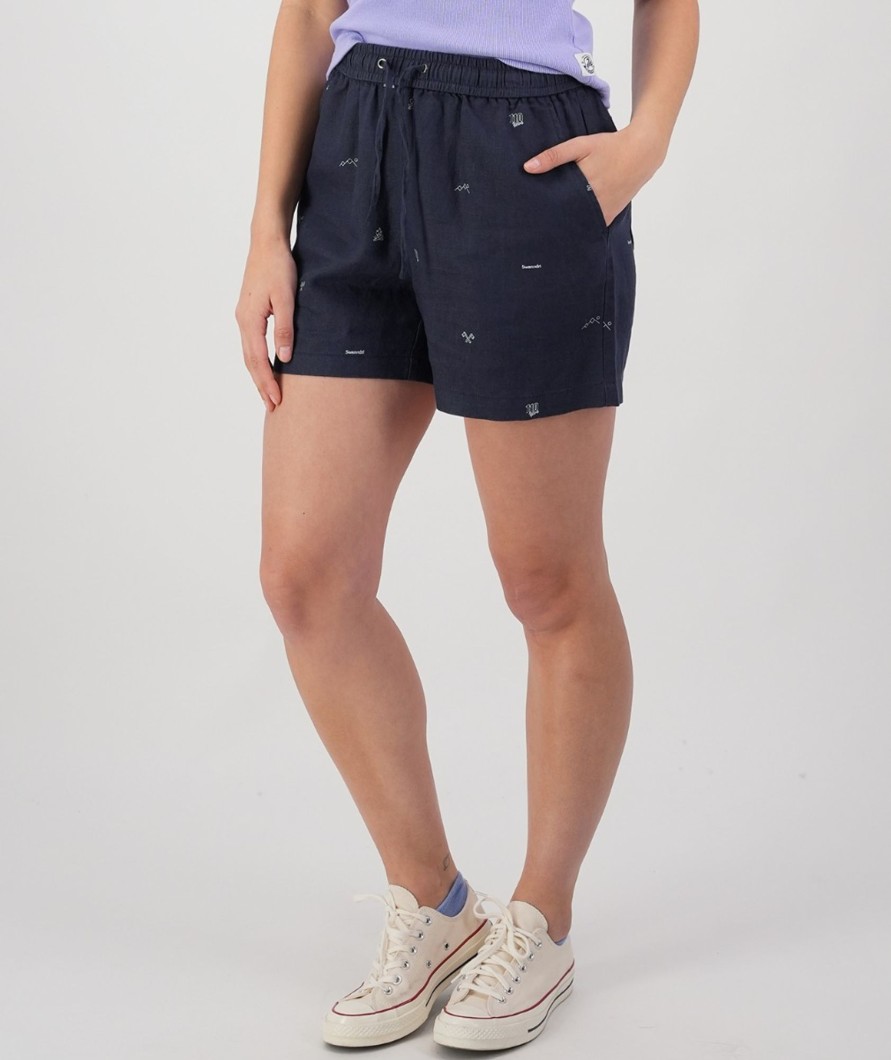 Women Swanndri NZ Shorts | Women'S Centaurus Linen Short