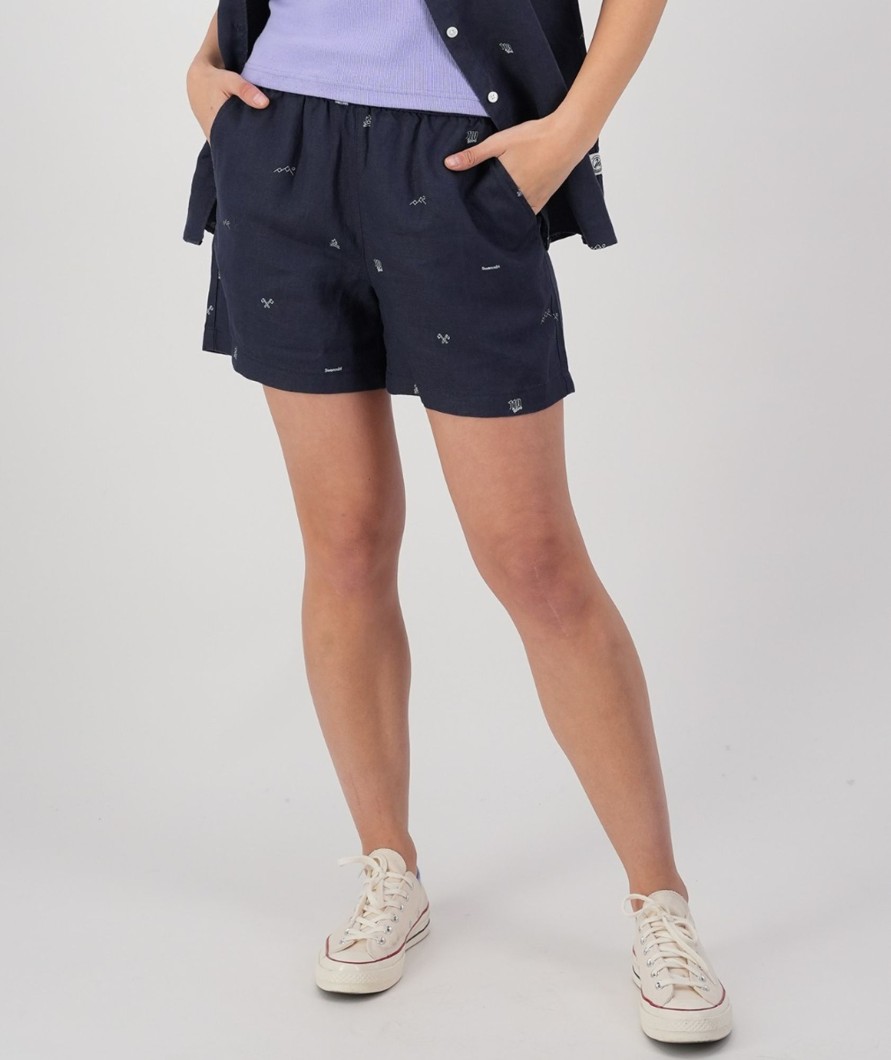 Women Swanndri NZ Shorts | Women'S Centaurus Linen Short