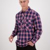 Men Swanndri NZ Long Sleeve Shirts | Men'S Barn Yarn Dye Long Sleeve Shirt