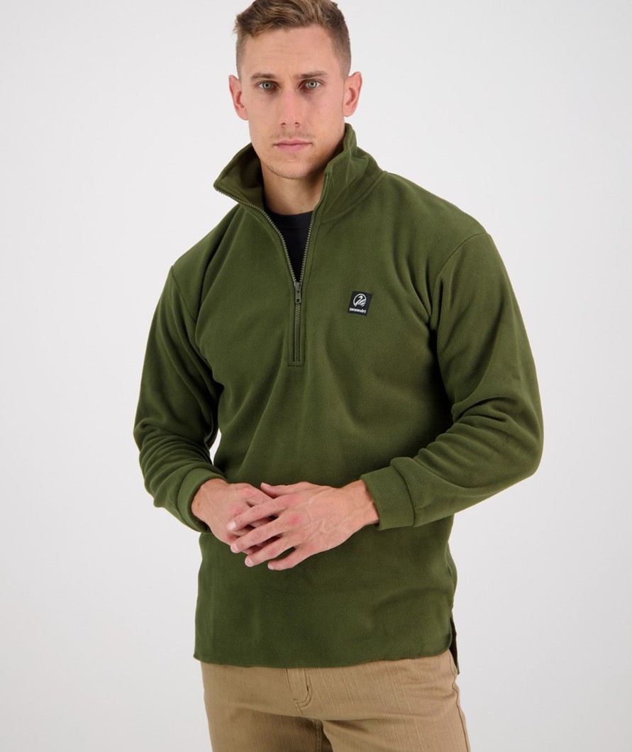 Men Swanndri NZ Fleece Tops | Men'S Motu Fleece Pullover