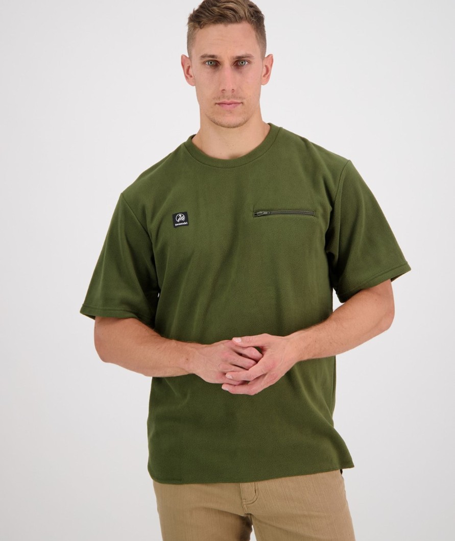 Men Swanndri NZ Fleece Tops | Men'S Catlins Fleece T Shirt