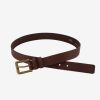 Accessories Swanndri NZ | Men'S Leather Twin Keeper Belt - 30Mm Wide